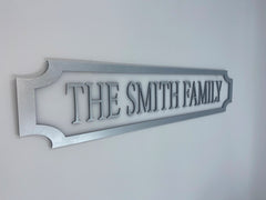 Personalised Family Name Street Sign – Custom Acrylic Plaque for Home, Driveway & Garden