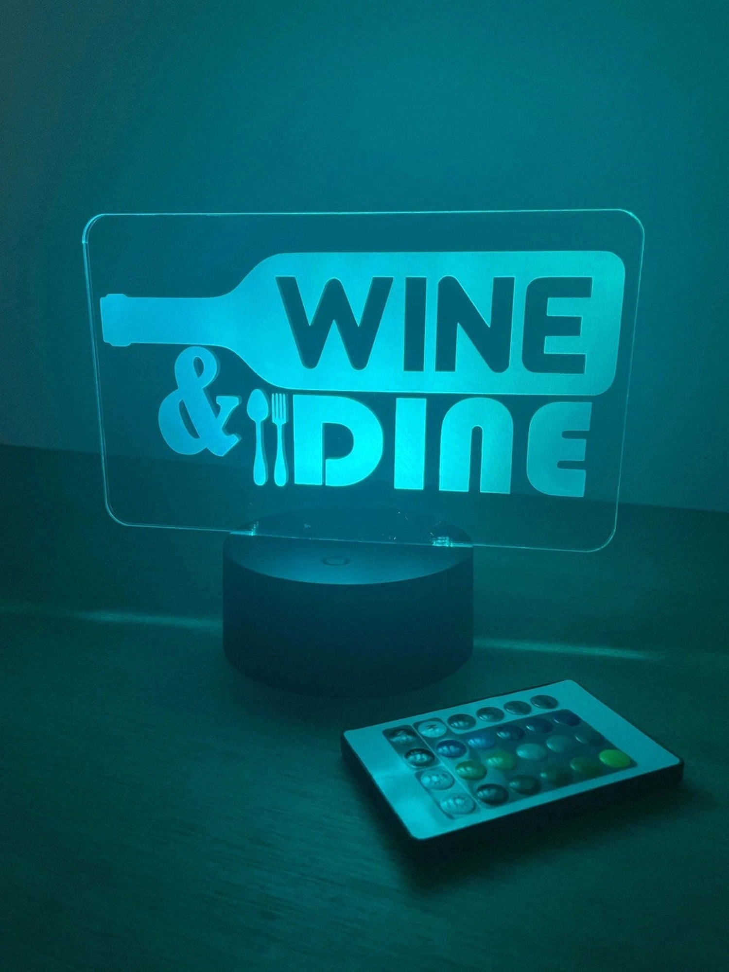Wine & Dine LED Bar Sign The Crafty Bonobo LED Signs 1