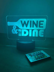 Wine & Dine LED Bar Sign The Crafty Bonobo LED Signs 1
