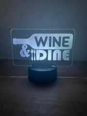 Wine & Dine LED Bar Sign The Crafty Bonobo LED Signs 4