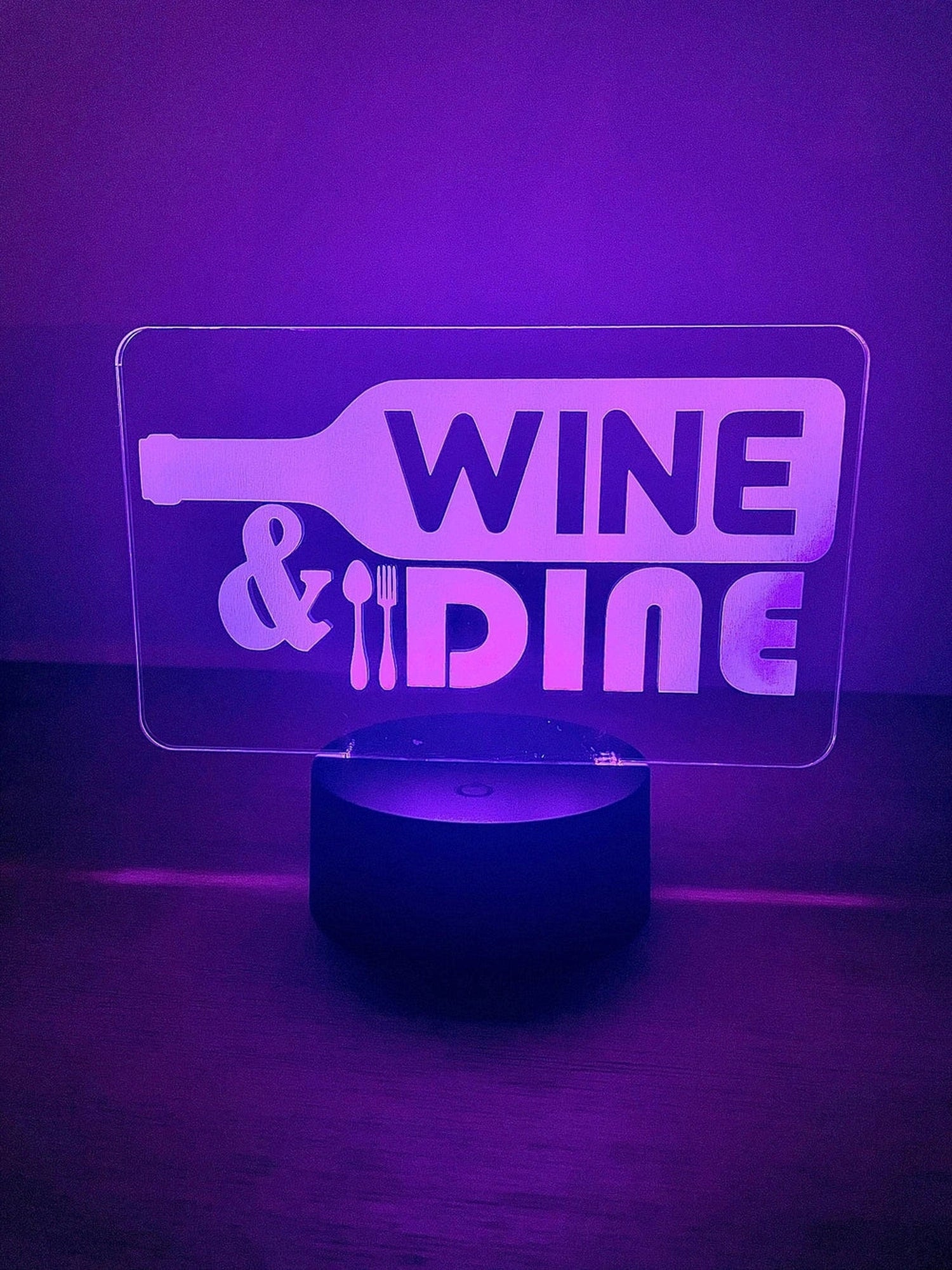 Wine & Dine LED Bar Sign The Crafty Bonobo LED Signs 5