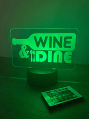 Wine & Dine LED Bar Sign The Crafty Bonobo LED Signs 2