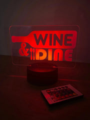 Wine & Dine LED Bar Sign The Crafty Bonobo LED Signs 3