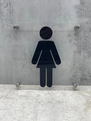 Women’s 3D Toilet Sign Restroom Plaque The Crafty Bonobo Toilet Signage 1