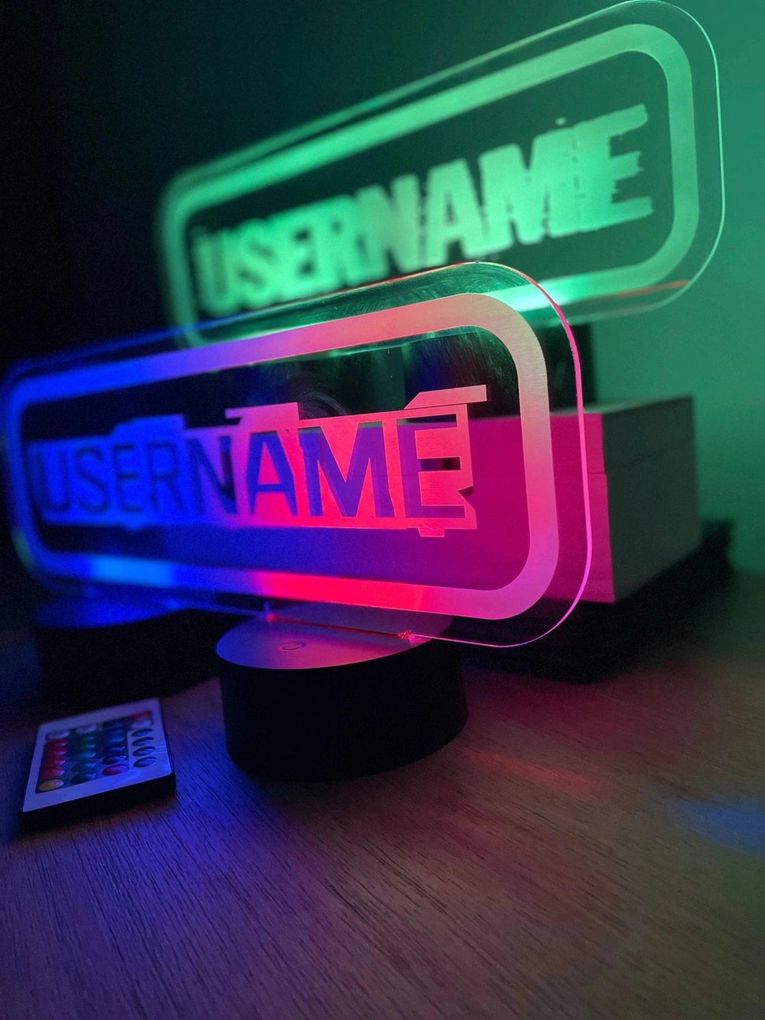XL Personalised LED Gamer Tag Sign – The Crafty Bonobo