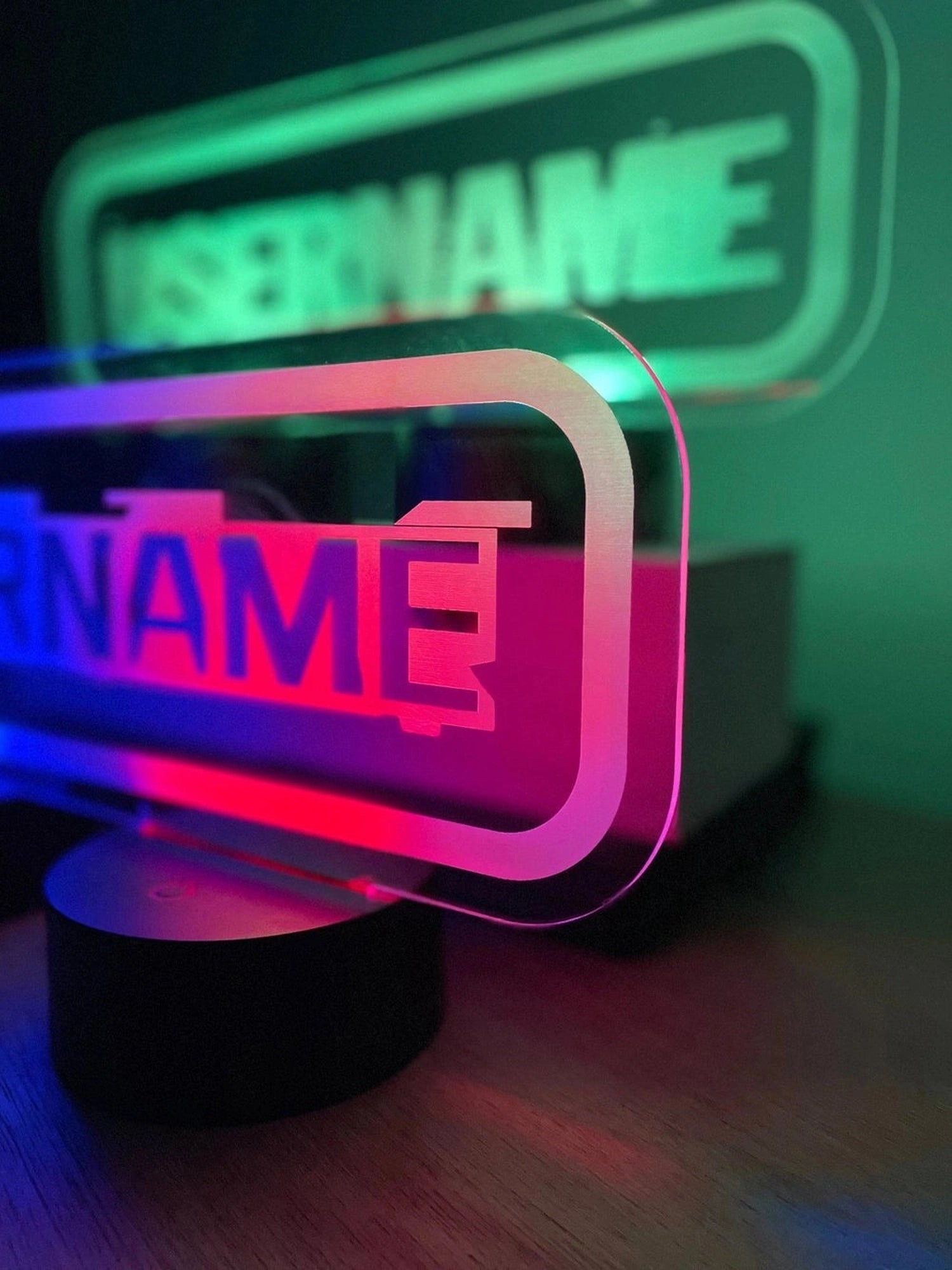 XL Personalised LED Gamer Tag Sign – The Crafty Bonobo