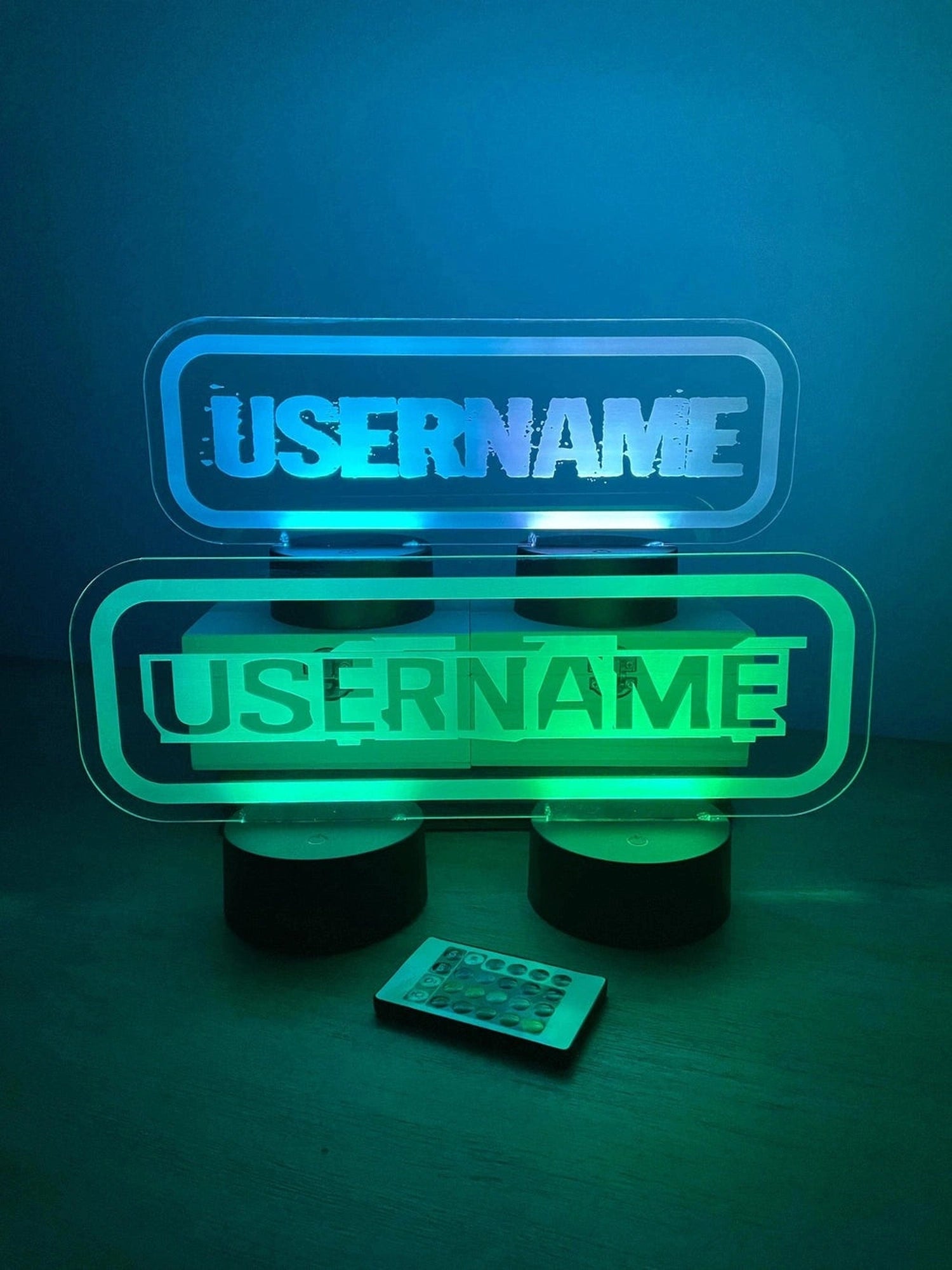 XL Personalised LED Gamer Tag Sign – The Crafty Bonobo