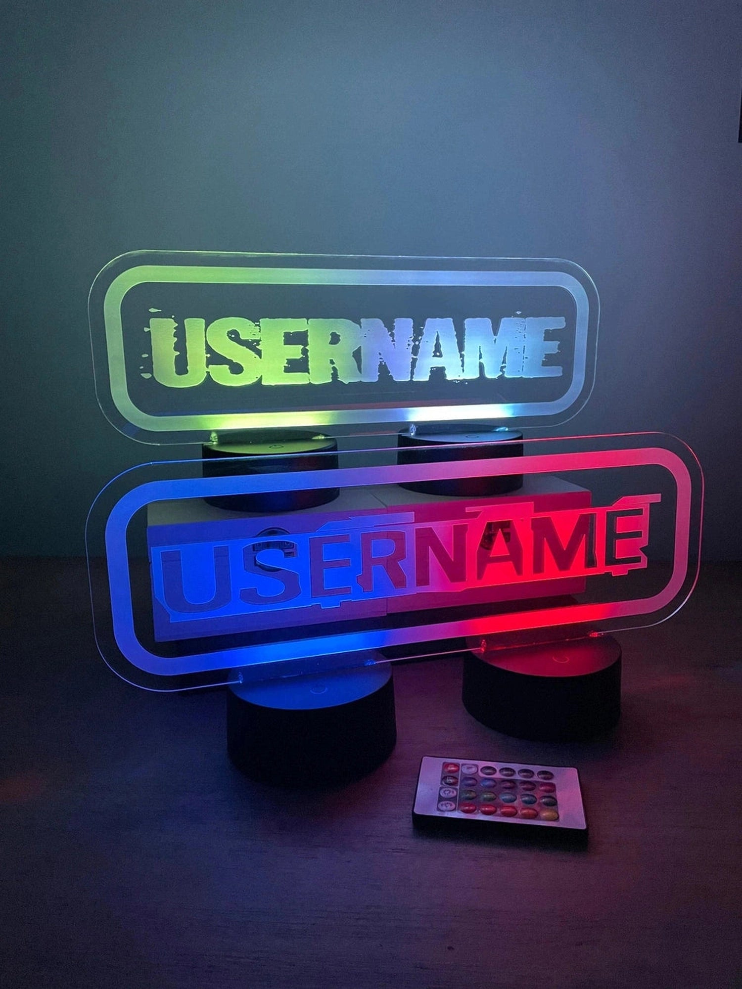 XL Personalised LED Gamer Tag Sign – The Crafty Bonobo