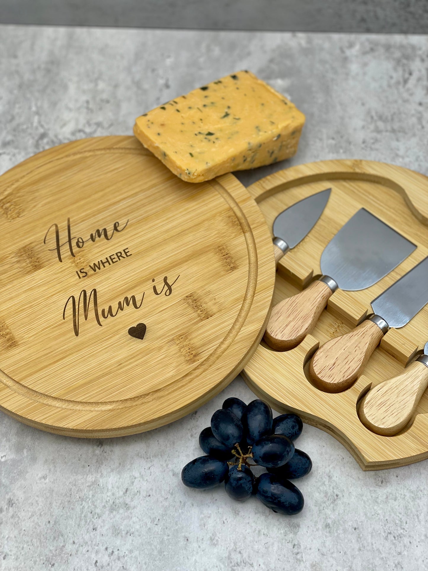 Personalised Cheese Board & Knife Set