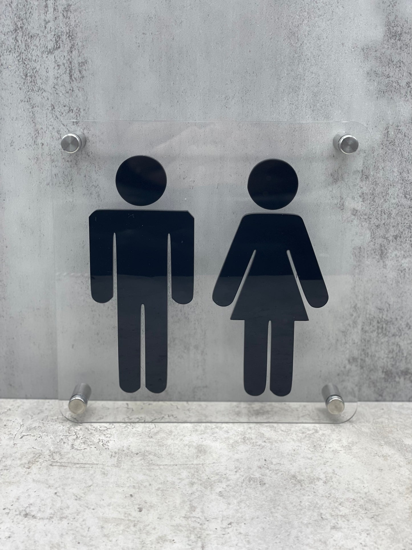 Male & Female 3D Toilet Sign Restroom Plaque