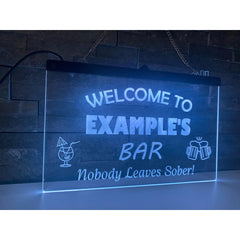 Personalised Colour-Changing Hanging LED Sign – Custom Bar, Man Cave & Home Decor Light