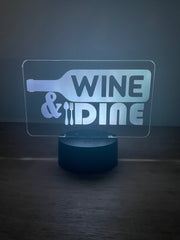 Wine & Dine LED Bar Sign