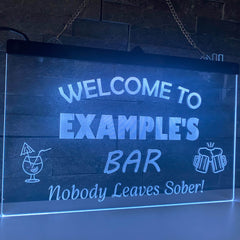 Personalised Colour-Changing Hanging LED Sign – Custom Bar, Man Cave & Home Decor Light