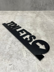 Toilets Arrow Acrylic Sign