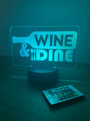 Wine & Dine LED Bar Sign