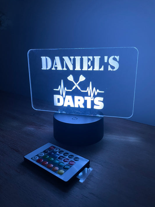 Custom Darts Name LED Sign