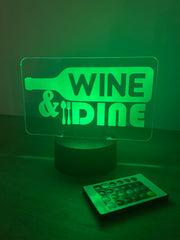 Wine & Dine LED Bar Sign