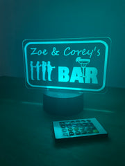 Custom Name LED Bar Sign