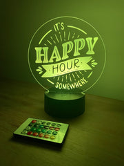 Happy Hour Man Cave LED Bar Sign