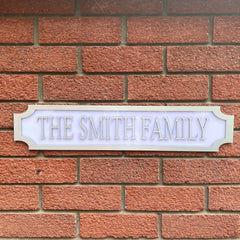 Personalised Family Name Street Sign – Custom Acrylic Plaque for Home, Driveway & Garden